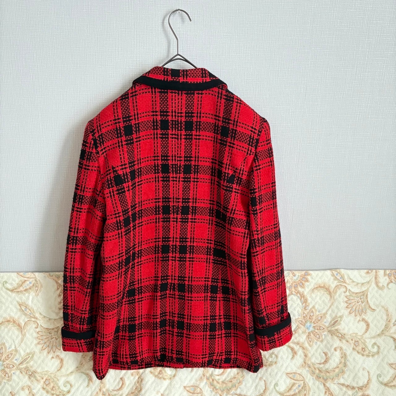 赤と黒のチェック柄ジャケット JACKROSE（ジャックローズ） ブルゾン アウター JE-BIG.バッファロー