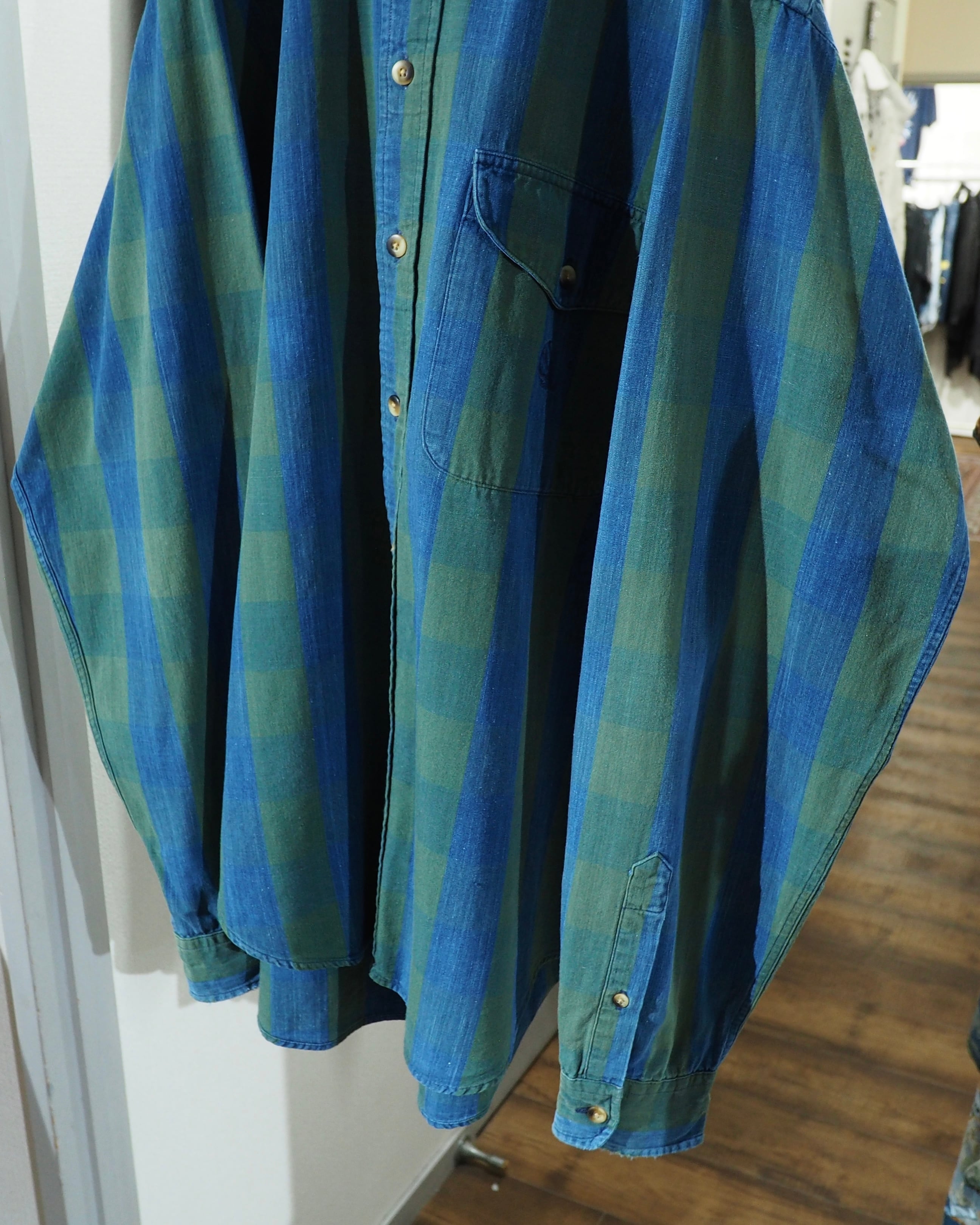 1990s " Old Nautica " Beautiful Buffalo check pattern vintage loose Button Down shirt