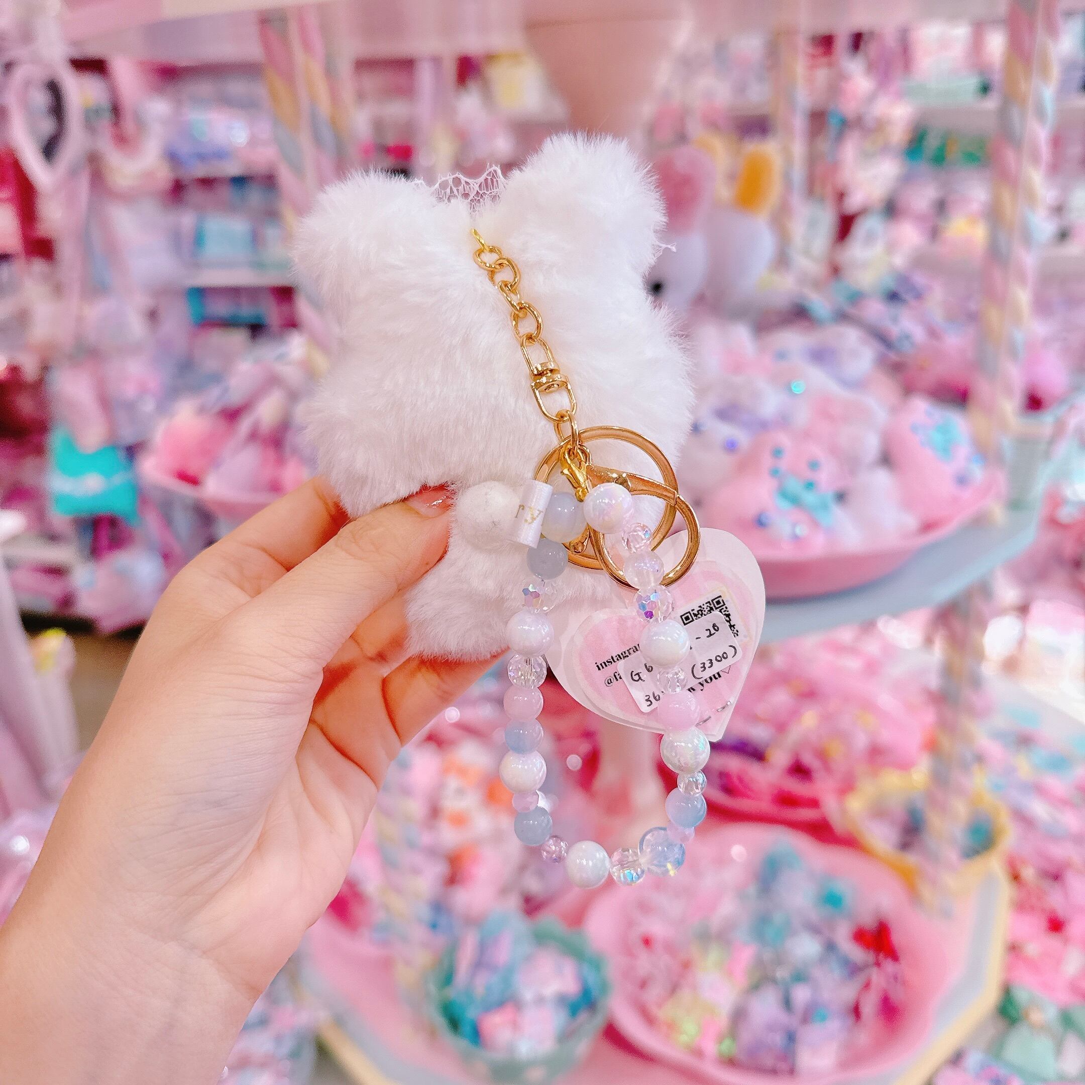【G6】39-20ロリィタモグモグちゃんぬいぐるみビーズキーホルダー