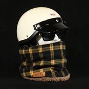 ROBIN NECK WARMER /タータンチェック(YELLOW)&ブラウンファー