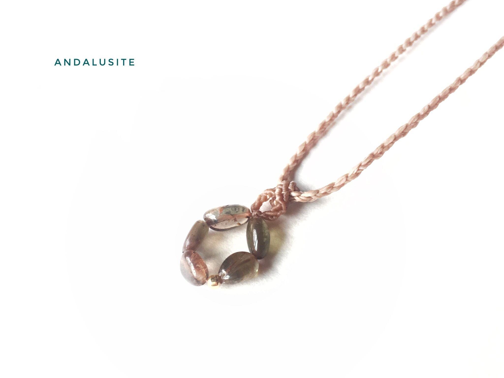 アンダルサイト macramé necklace