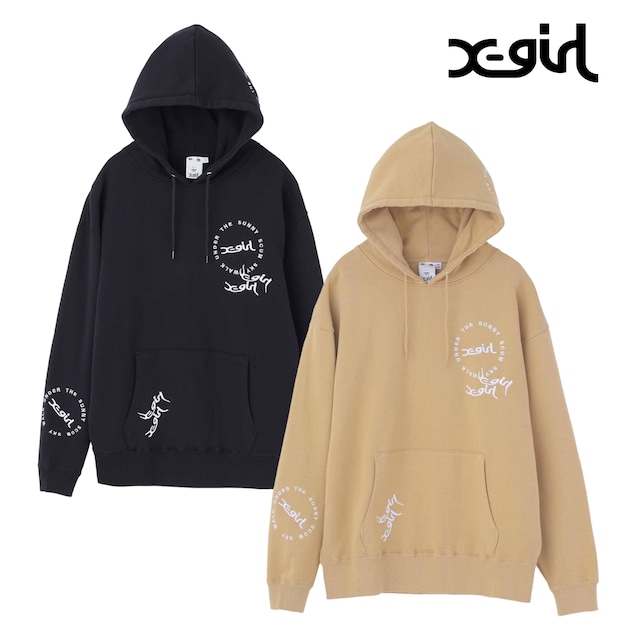 【X-girl】RANDOM EMBROIDERY SWEAT HOODIE