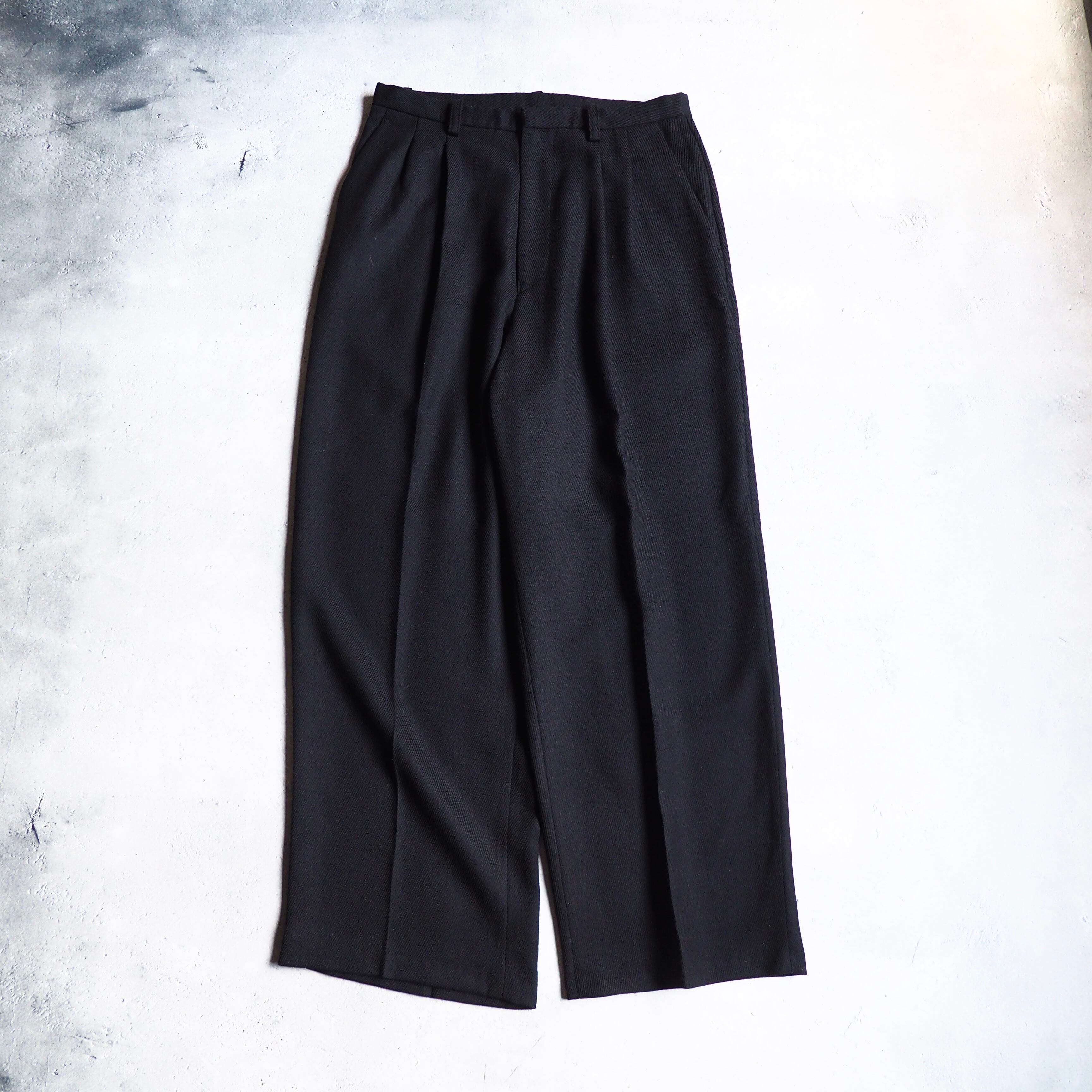 " the Sakaki " ” 極上 ” Black Beautiful Silhouette Wide slacks Pants