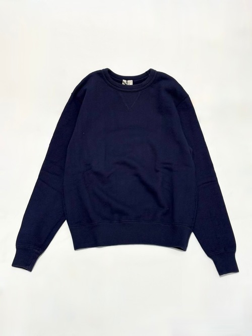 LOOP&WEFT ヴィンテージカノコジャガード裏毛・Vガゼットスウェットシャツ・フレンチネイビー