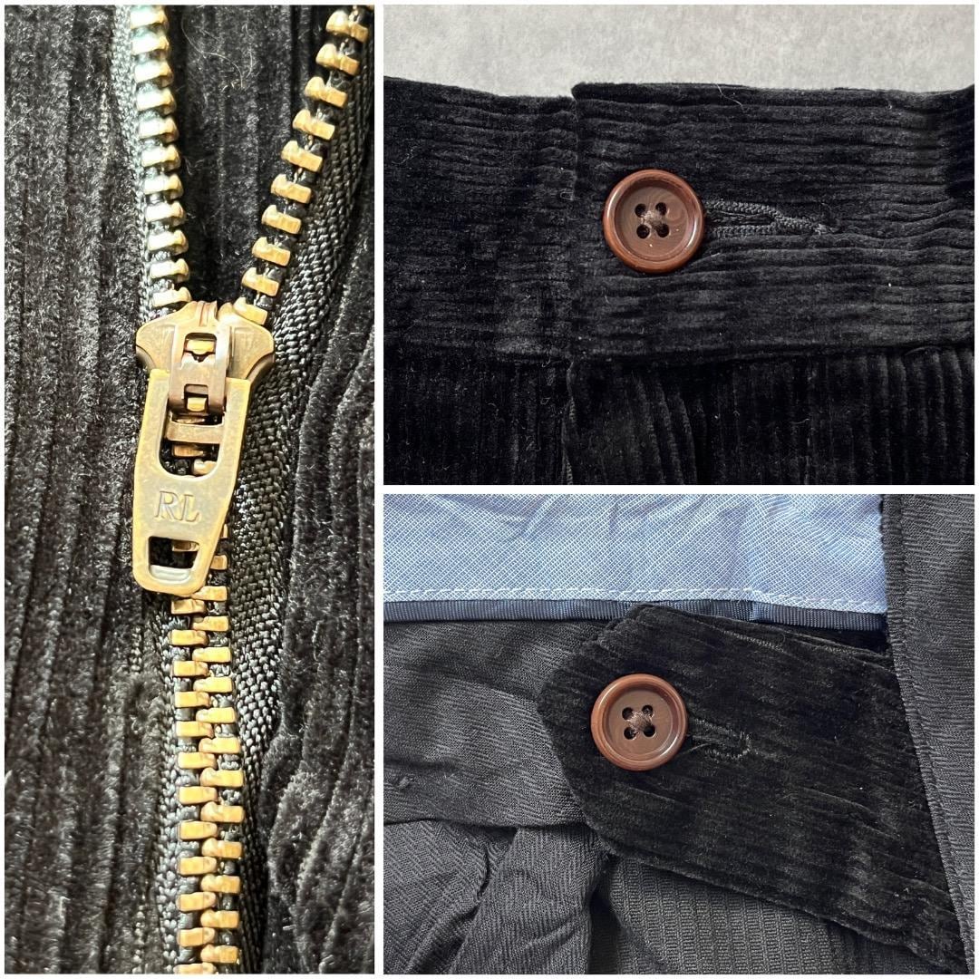 ポロバイ ラルフローレン W36 コーデュロイ ポロチノ 古着 黒 17060