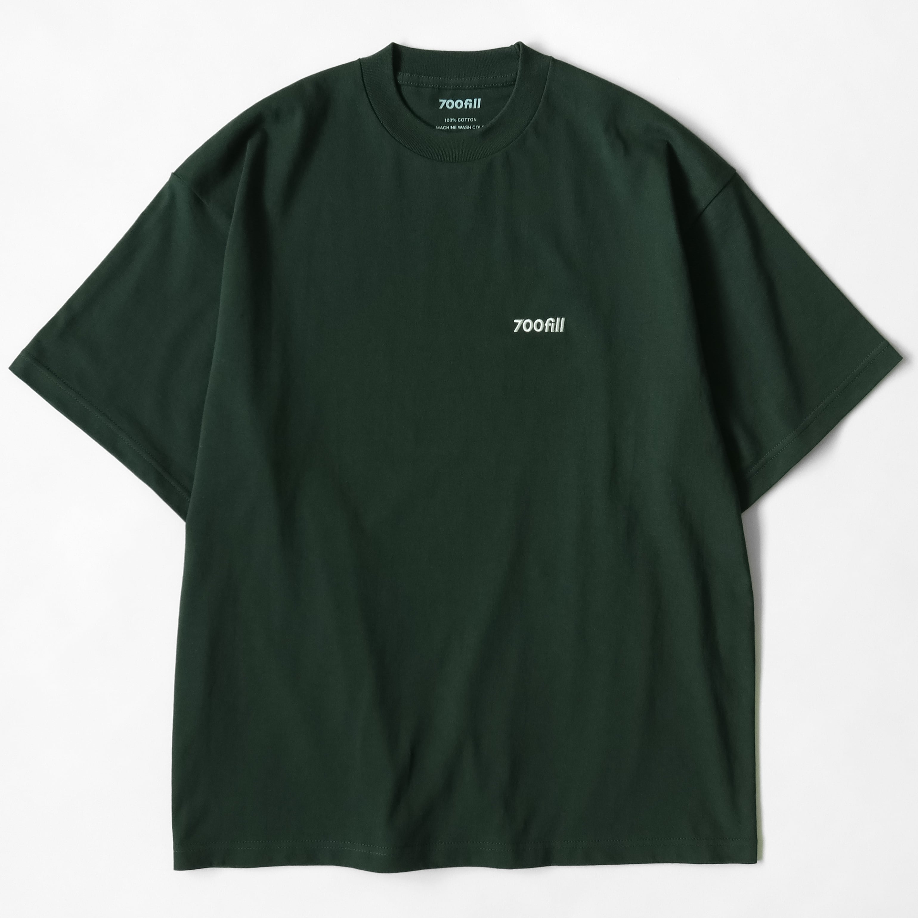トップス 700FILL Small Payment Logo Tee Green L 700FILL Embroidered Small Payment Logo Short Sleeve Tee - Forest