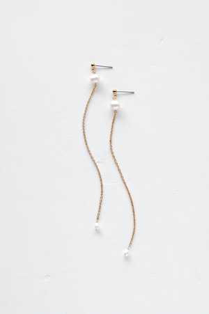 Freshwater Pearl Long Chain Earrings