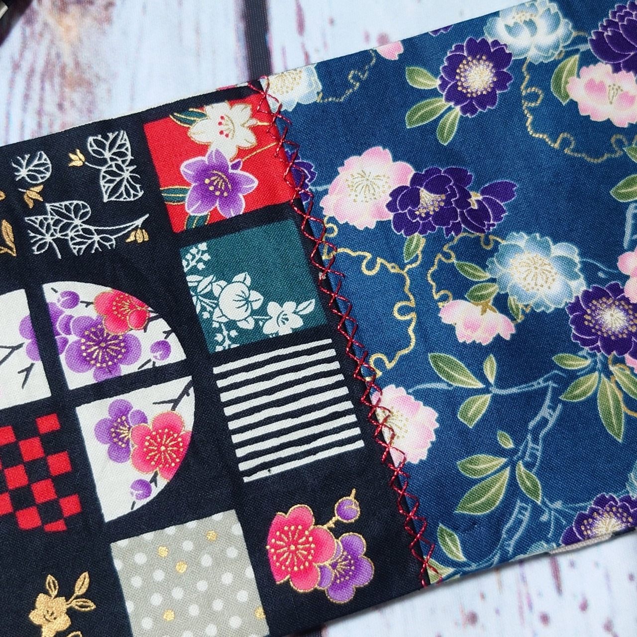 新作】ハンドメイド パッチワーク半幅帯 19 （大人の兵児帯半幅帯  