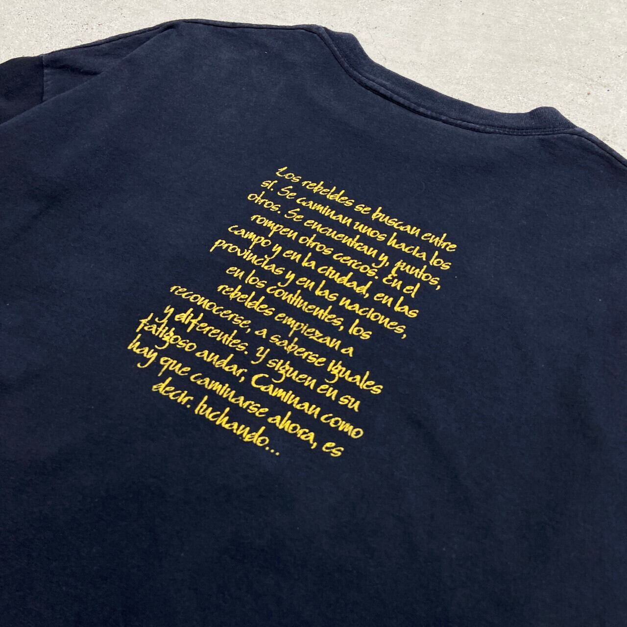 その他ブランド / 00s/EZLN MARCOS TEE/Tシャツ/XL/コットン/BLK/ピンホール有/メキシコ製// 00s/EZLN MARCOS TEE/Tシャツ/XL/コットン/BLK/ピンホール有/メキシコ製//