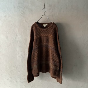 -Banana Republic- 80's Patterned Cotton Knit Sweater