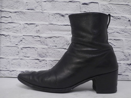 【名作アーカイブ】Yves Saint Laurent サンローラン JOHNNY ジョニー サイドジップ レザー ヒール ブーツ 41 黒◆ サンローランのアイコン