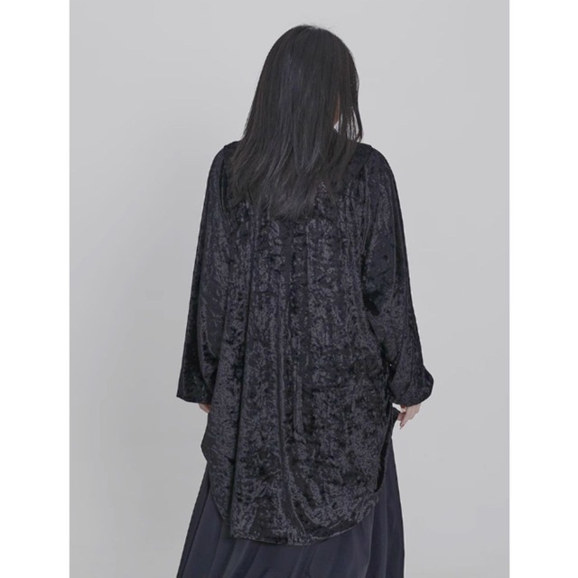 Velvet draped loose top C0419