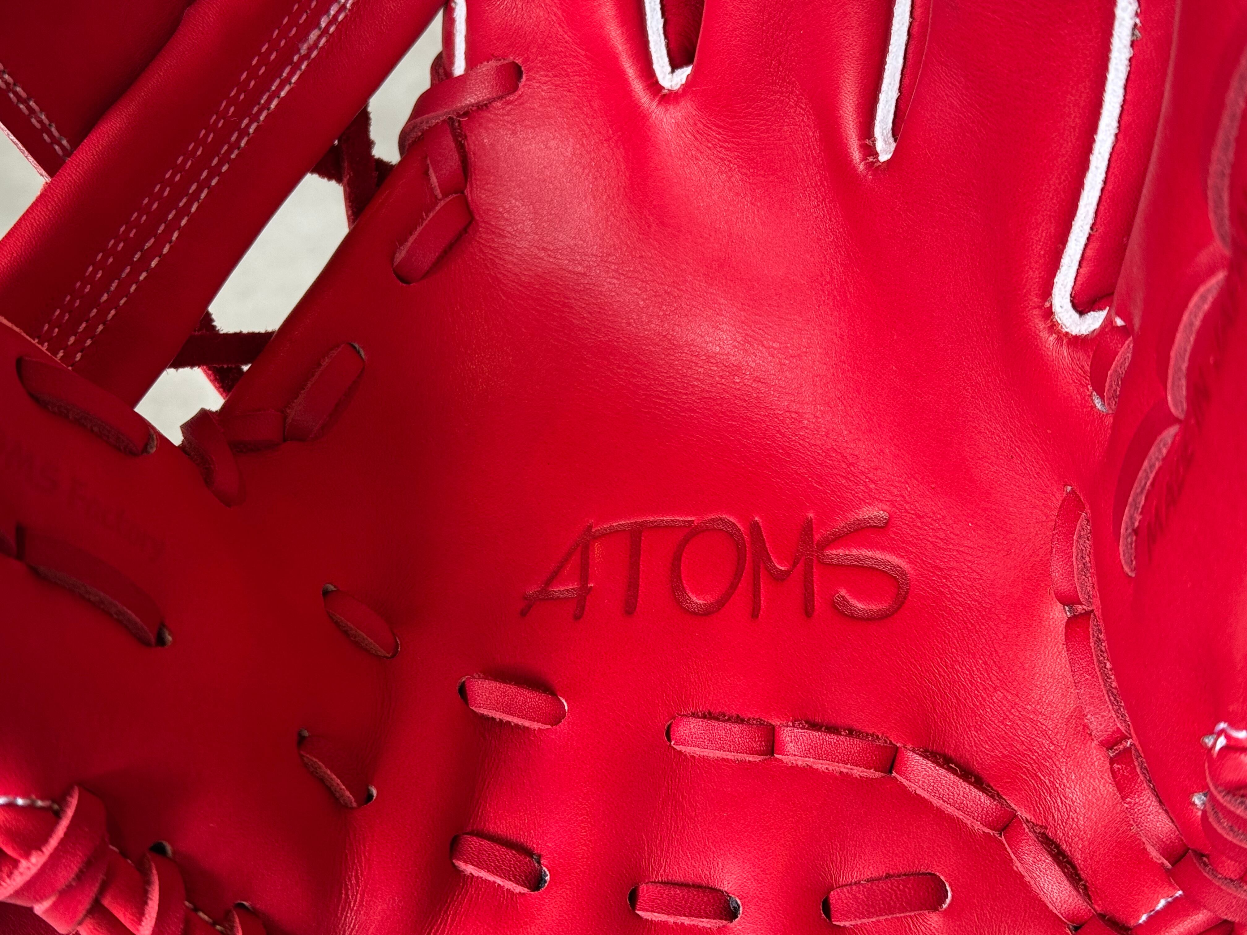 限定モデル【ATOMS】少年軟式用グローブ レッド | 野球専門店87スポーツ