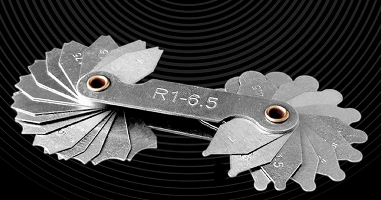 HANSARANG ラジアスゲージ 4点セット R1.0〜R80.0mm まで測定可能 全64枚 円形 R ゲージ