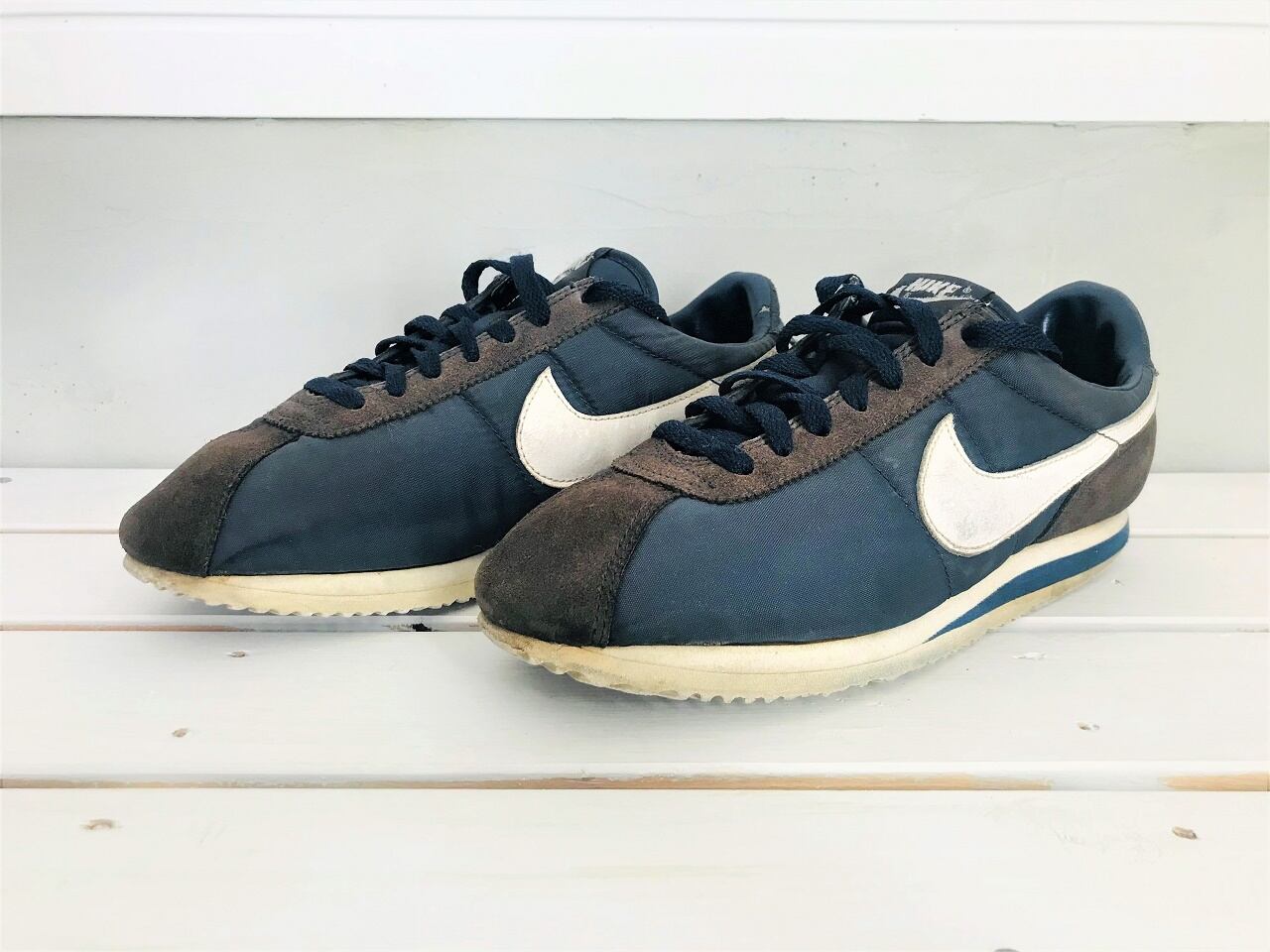 90s NIKE NYLON CORTEZⅡ NAVY/WHITE