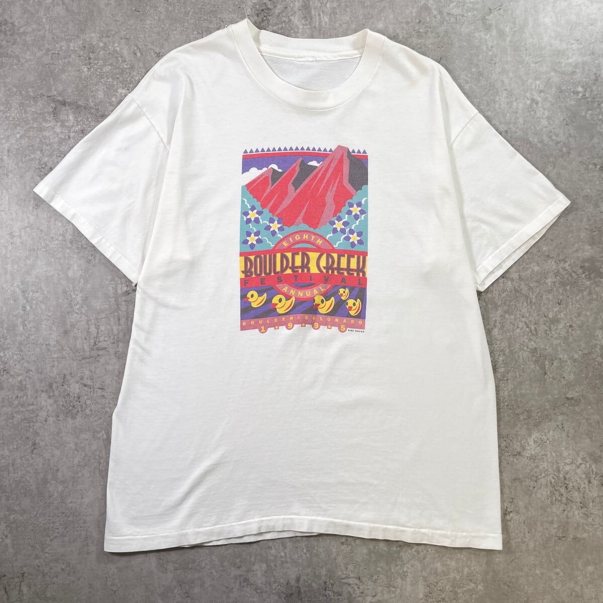 90年代 BOULDER CREEK FESTIVAL プリント Tシャツ メンズL相当 古着