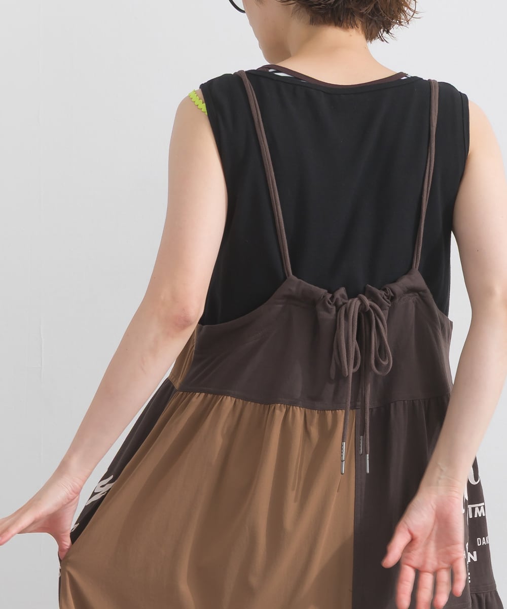 J262036 【接触冷感シリーズ】 リメイク風切替キャミワンピース / Cool