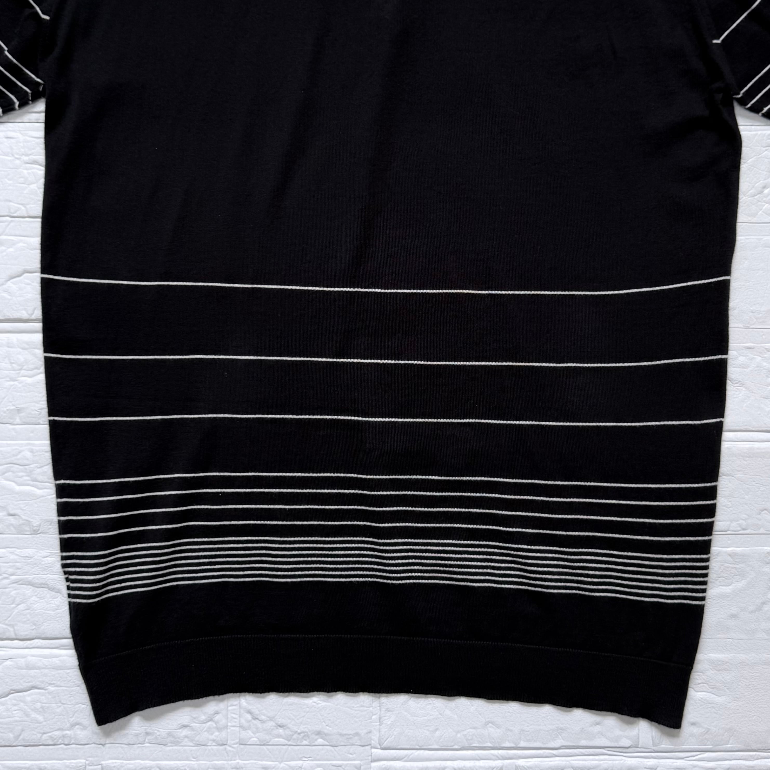 JOHN SMEDLEY 旧タグ シーアイランドコットン パネルボーダー 半袖