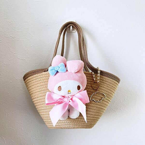 サンリオ マイメロディ ぬいぐるみ付かご風バッグ かごバッグ Sanrio