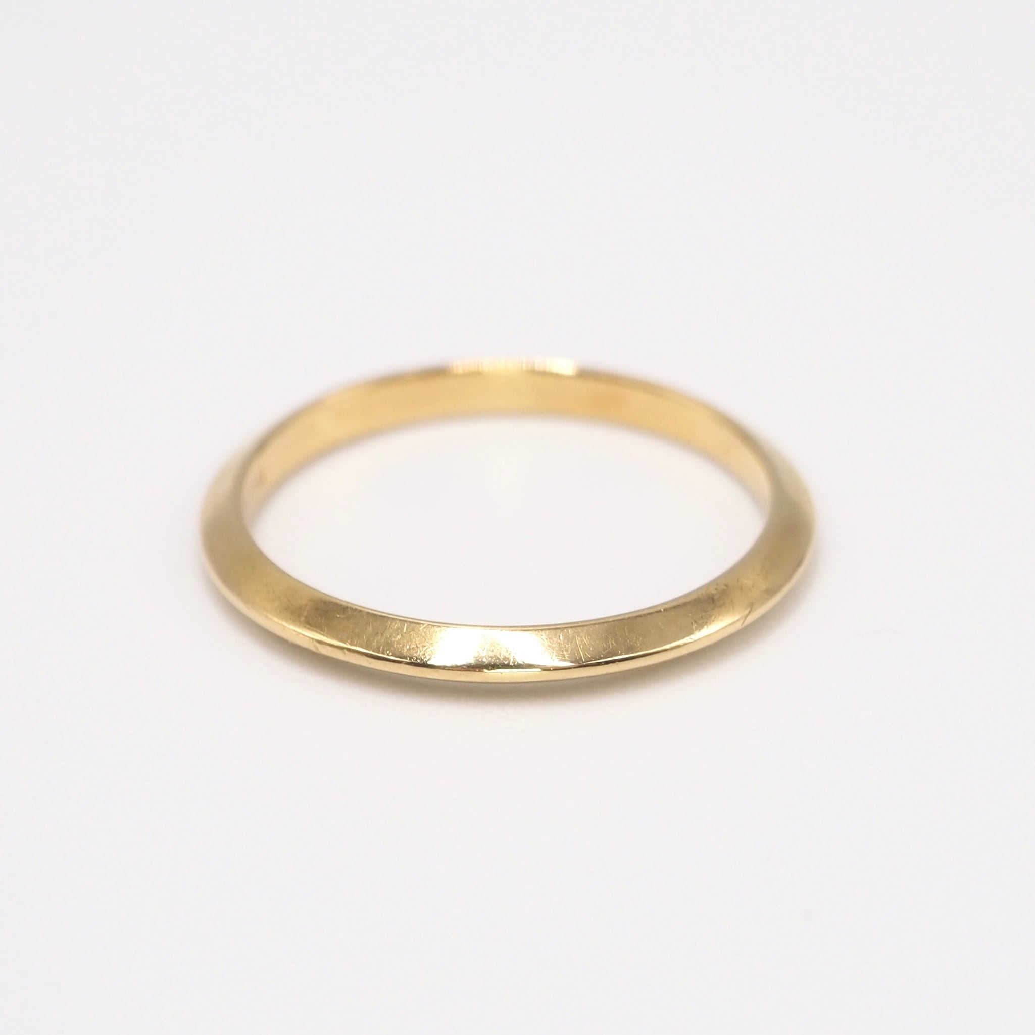 3/6掲載 Tiffany&Co. 約10号ナイフエッヂ リング K18 ゴールド ティファニー