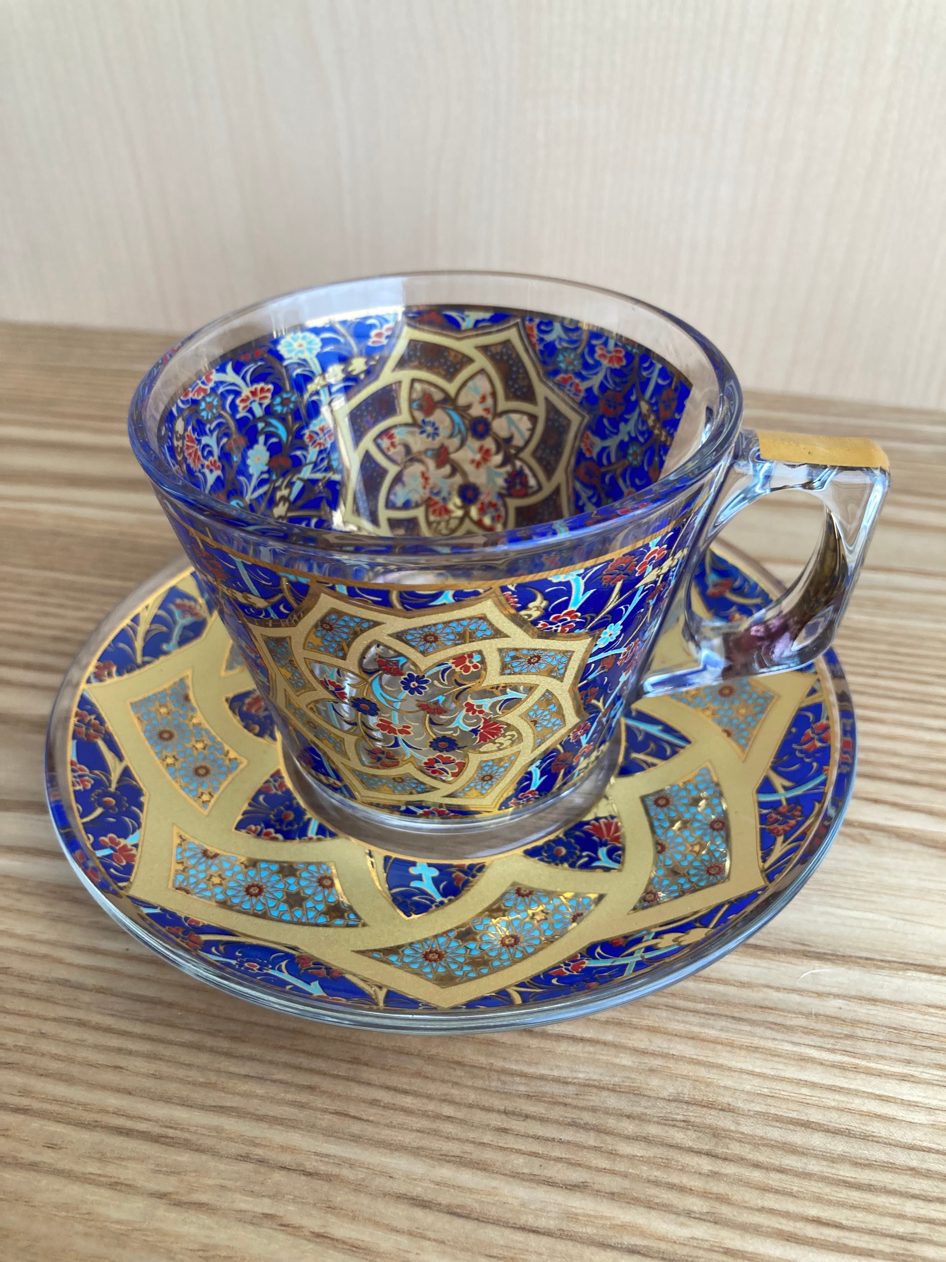 トルコ チャイグラス＆ソーサー 新品6客セット | green label