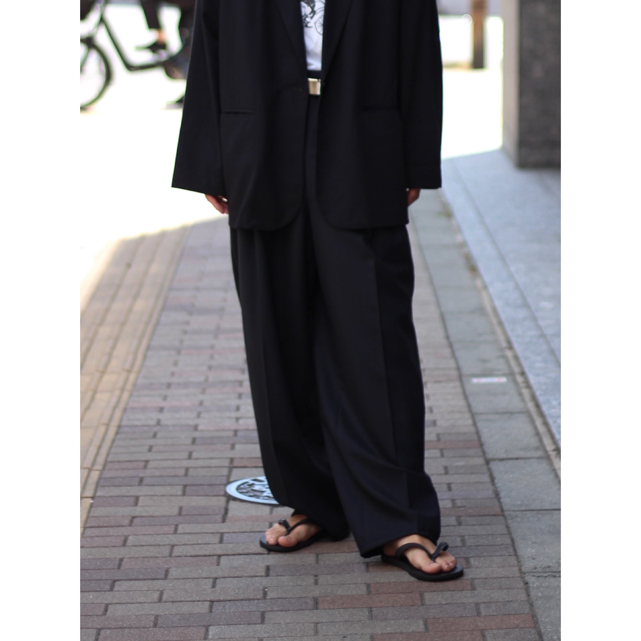 90s“GIORGIO ARMANI”2Tuck Wool Slacks
