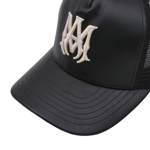 【AMIRI】LEATHER MA TRUCKER HAT