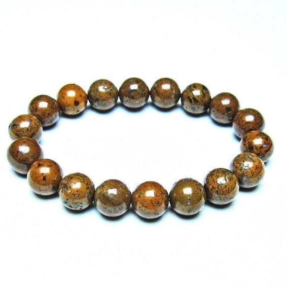 サハラNWA869隕石（コンドライト） ブレスレット 11mm 一点物 メール便可 [M便 1/10] 199-734