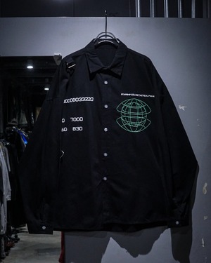 【add (C) vintage】Embroidery Design Vintage Loose L/S Shirt
