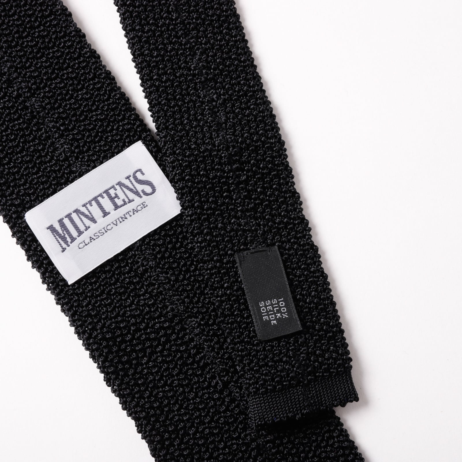 新品】MINTENS special silk knit tie made in Germany BLACK