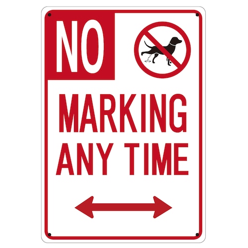 【カスタムロードサイン】NO MARKING ANY TIME　注意看板　ペット散歩マナー用