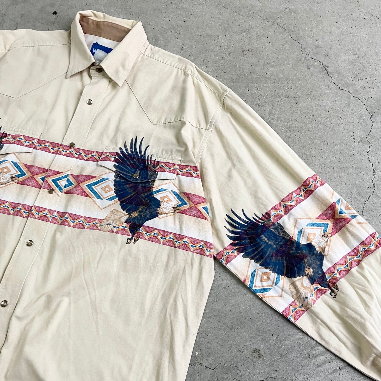 80〜90年代 Wrangler ラングラー イーグル ネイティブ柄 長袖