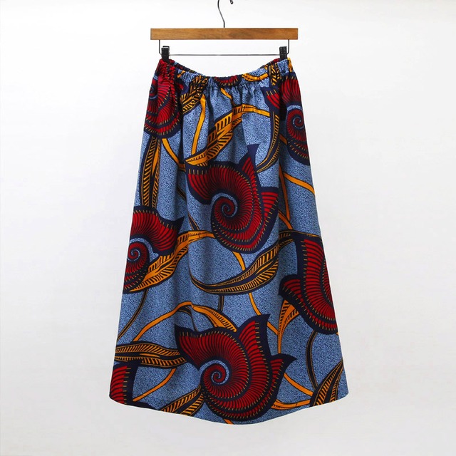 アフリカ布のロングスカート（アフリカンプリント）ロング・マキシ