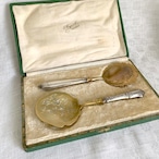 サーバーセット　スプーン型　ミネルバ刻印入りシルバー　 オリジナルケース 12twcv2