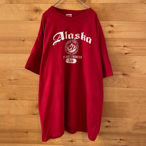 【DELTA】アラスカ ALASKA プリント 半袖 Tシャツ X-Large オーバーサイズ us古着