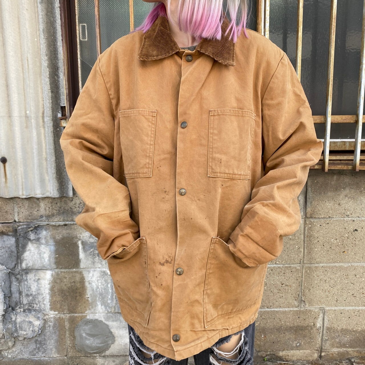 70〜80年代 USA製 Walls ダック地 カバーオール ブランケットライナー 