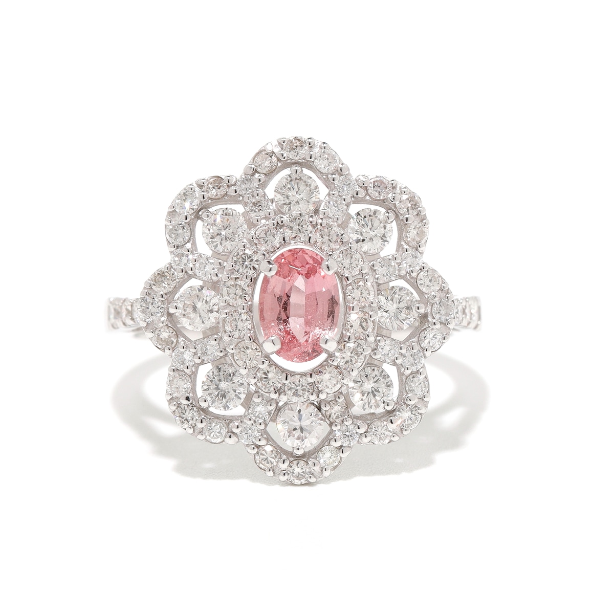 パパラチア サファイア リング pt900 / 0.523ct / DA 1.060ct | Alte Reben