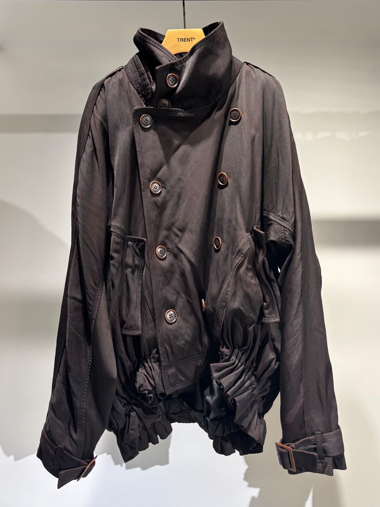 【26AW | WOMEN】MUKCYEN ムッシャン / ブルゾン / pigment washed double breasted gathered M269BL01 - 3