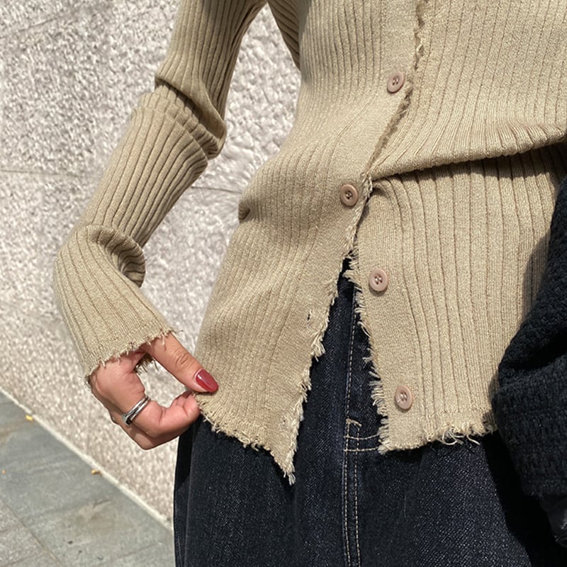 リトルシャギーニットカーデガン K0016