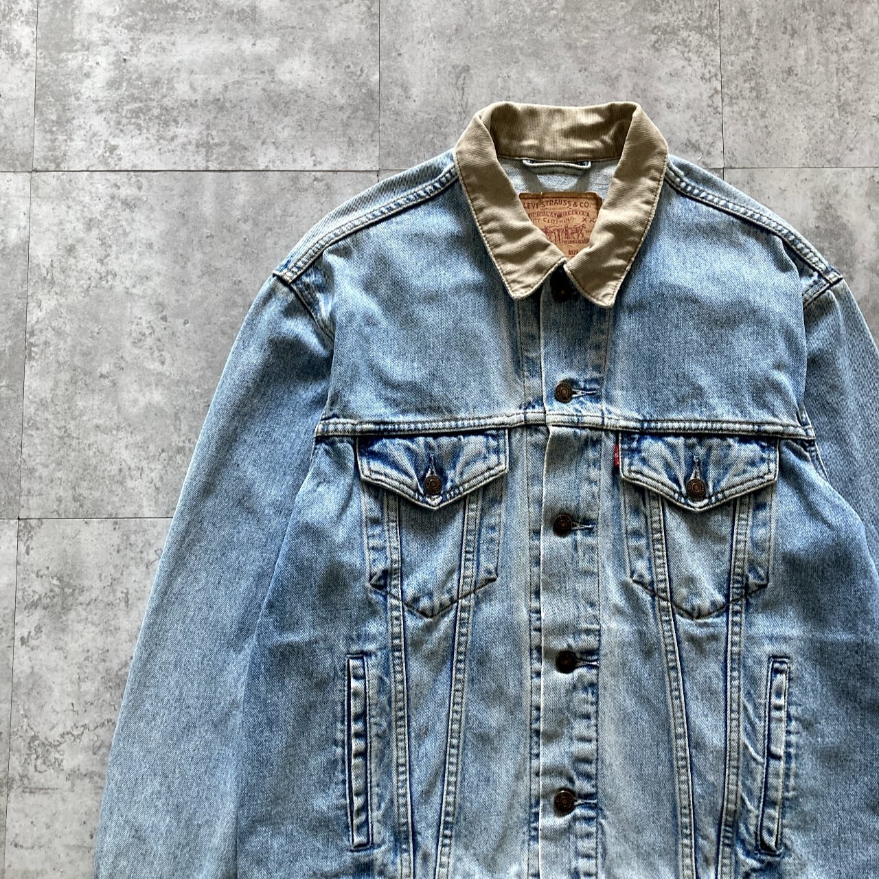 Size.L】90's Euro Levis 70168-02 ユーロリーバイス 襟コーデュロイ