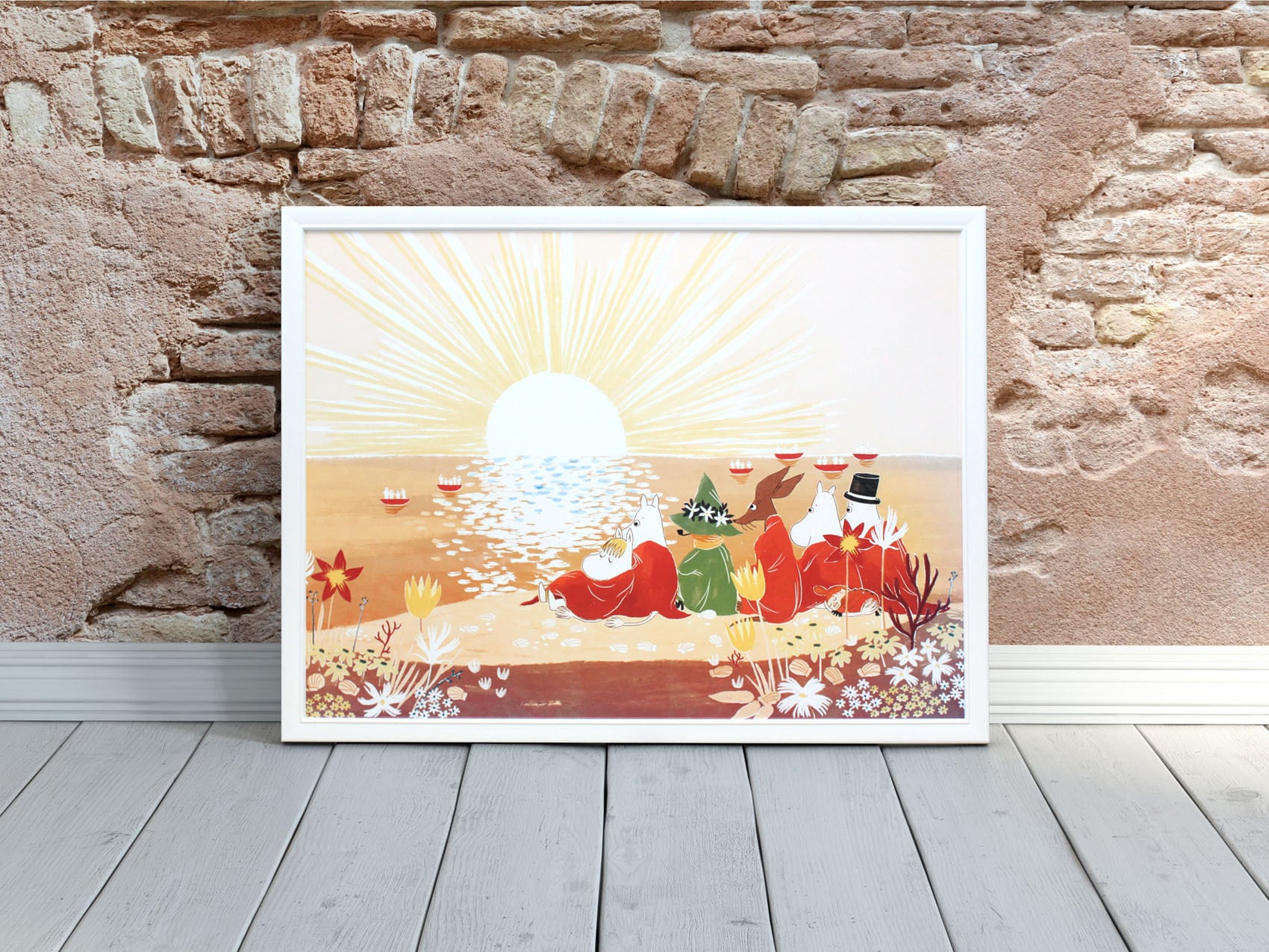 ムーミン 北欧 Karto「サンセット」送料無料 フレーム 展示用フック付