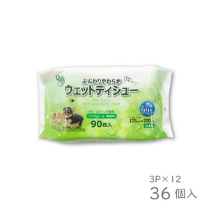 DN-Pet ウェットティシュー90枚 3個パック 12入