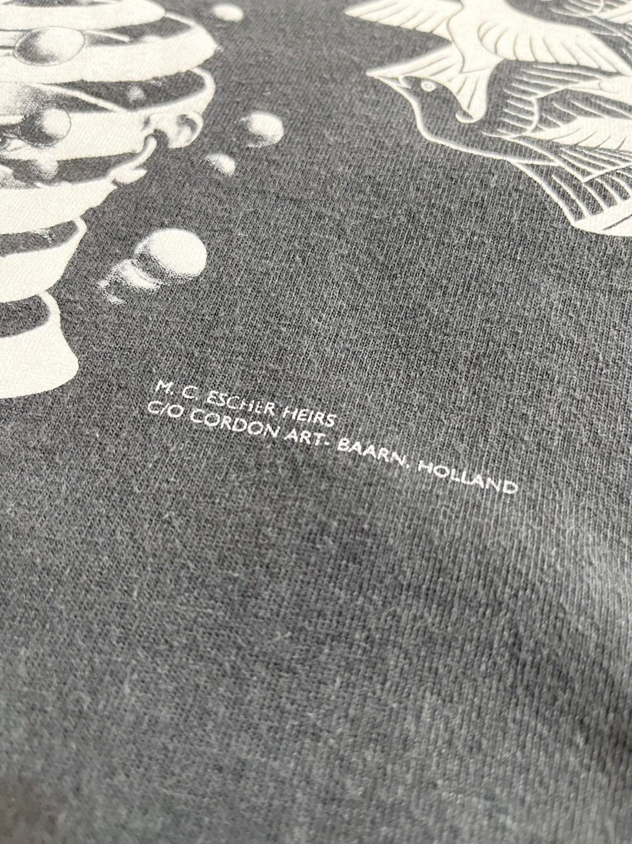 90s M.C.Escher "MULCH PRINT" Art Tee MADE IN USA  Size L