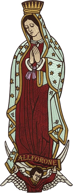 【AFO】Saint Mary WAPPEN 聖母マリア ワッペン 特大【ゆうパケット配送対象商品】SaintMary 聖母マリア 神の母 Mar〓a ナザレのマリア