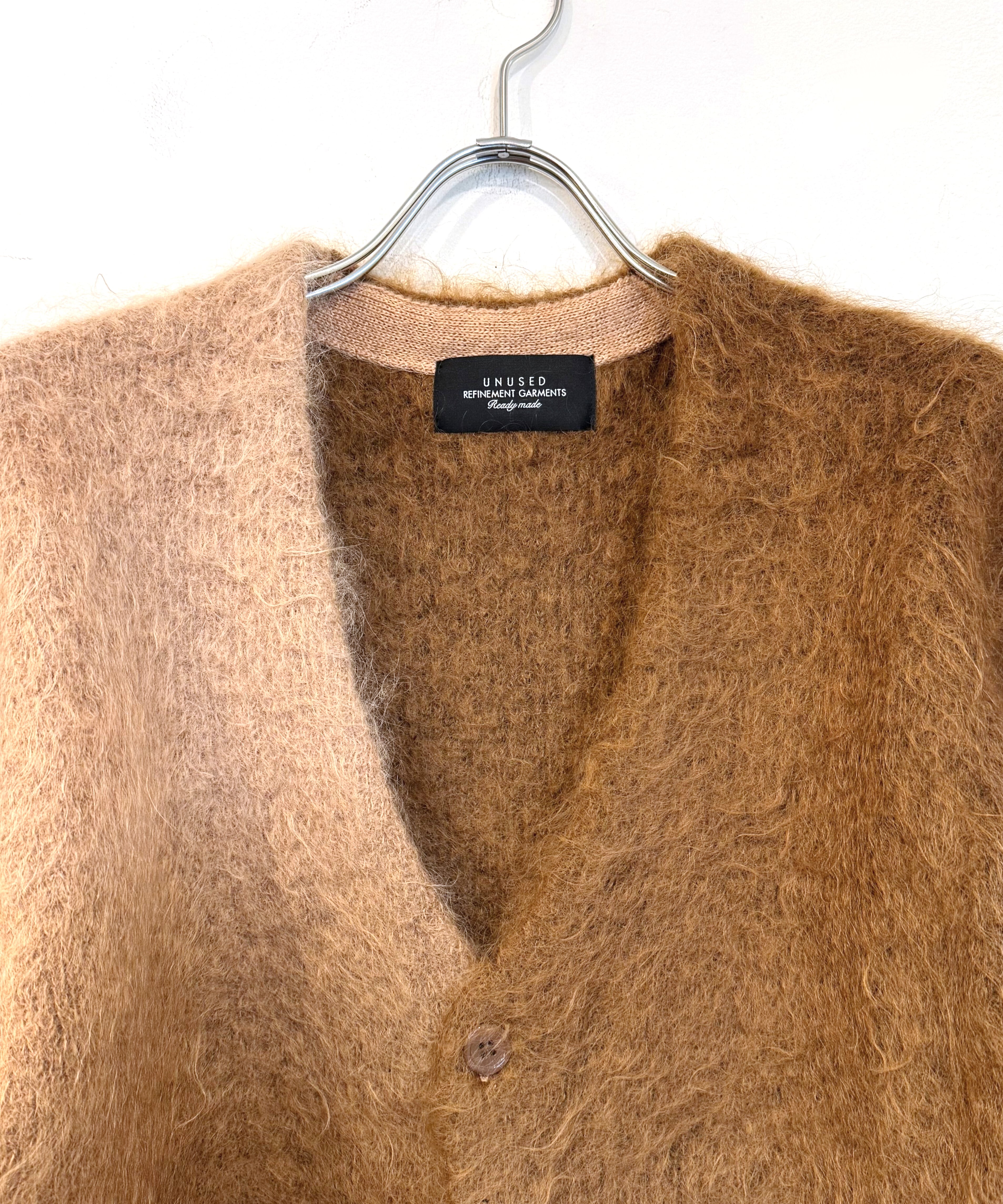 UNUSED / US2376 GRADATION MOHAIR CARDIGAN (MOCHABROWN