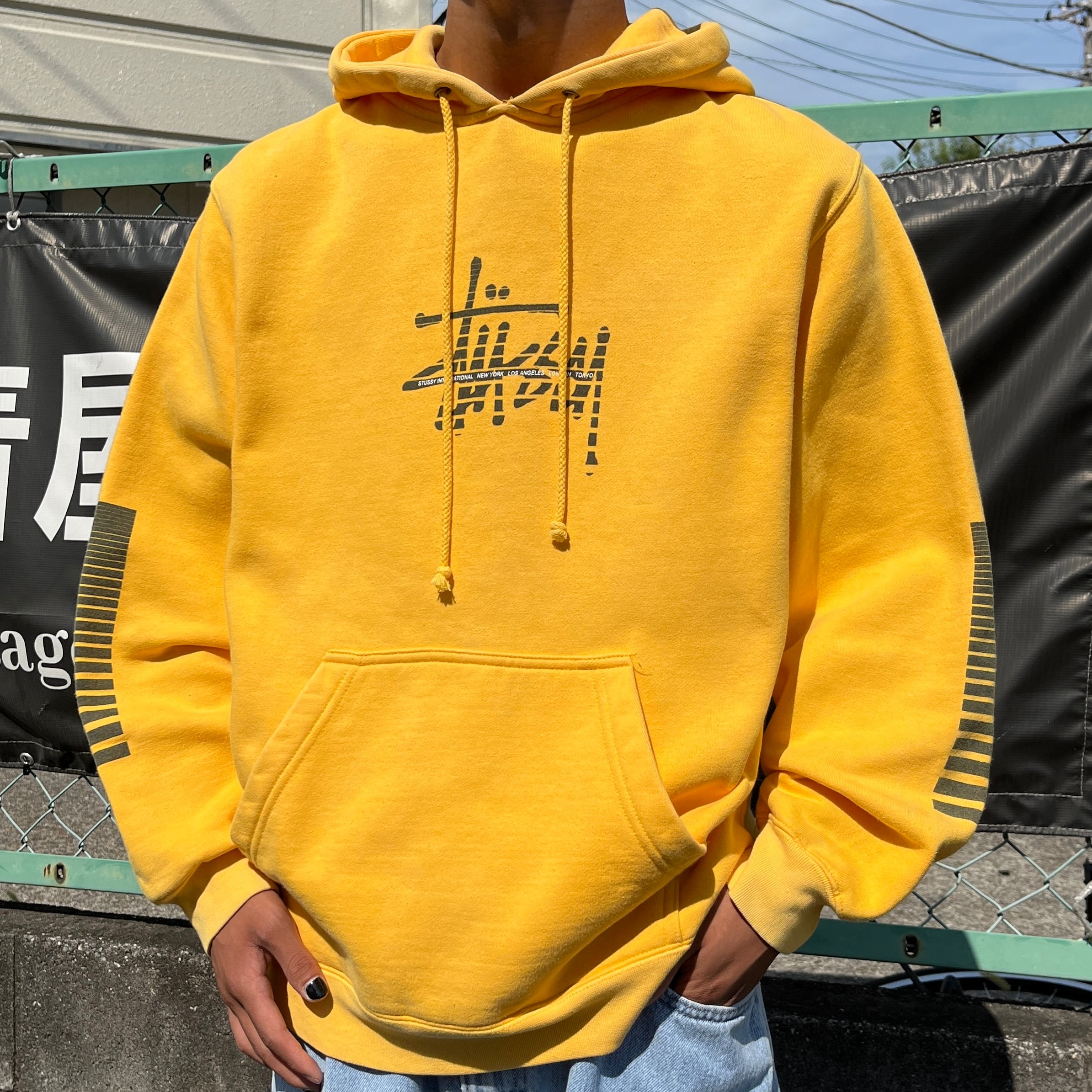 STUSSY ハーフジップ フリース 刺繍ロゴ 総柄 花柄 プルオーバー