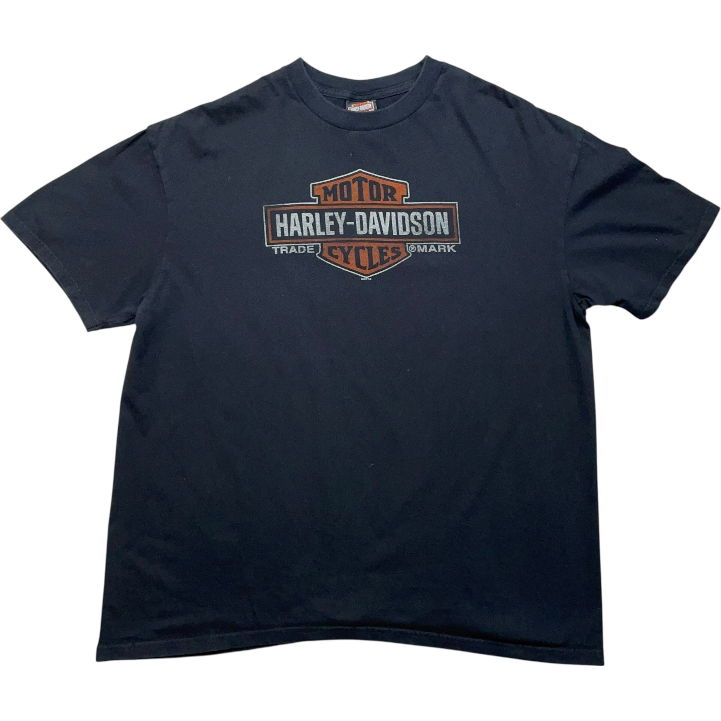 《XXL》 Harley-Davidson ハーレーダビッドソン Tシャツ オールドイングリッシュ プリント ブラック no.8444