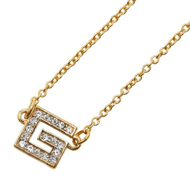 ジバンシー Gロゴ ネックレス ゴールド メッキ ラインストーン レディース Givenchy 【中古】