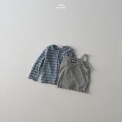 韓国子供服 / LINDO / ポンポンキャミソール＋カーディガンセット / 秋服 *XS~XL*