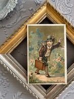 フランスアンティーク クロモカード PHARMACIE 薬局 額装 インテリア小物 撮影小物 コレクション